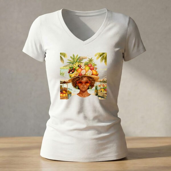 T-shirt Femme “Marché Tropical”