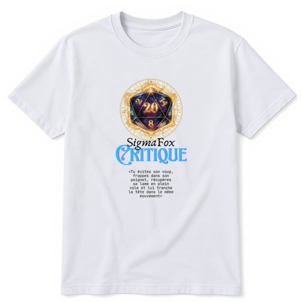 critBlanc T-shirt "Critique"